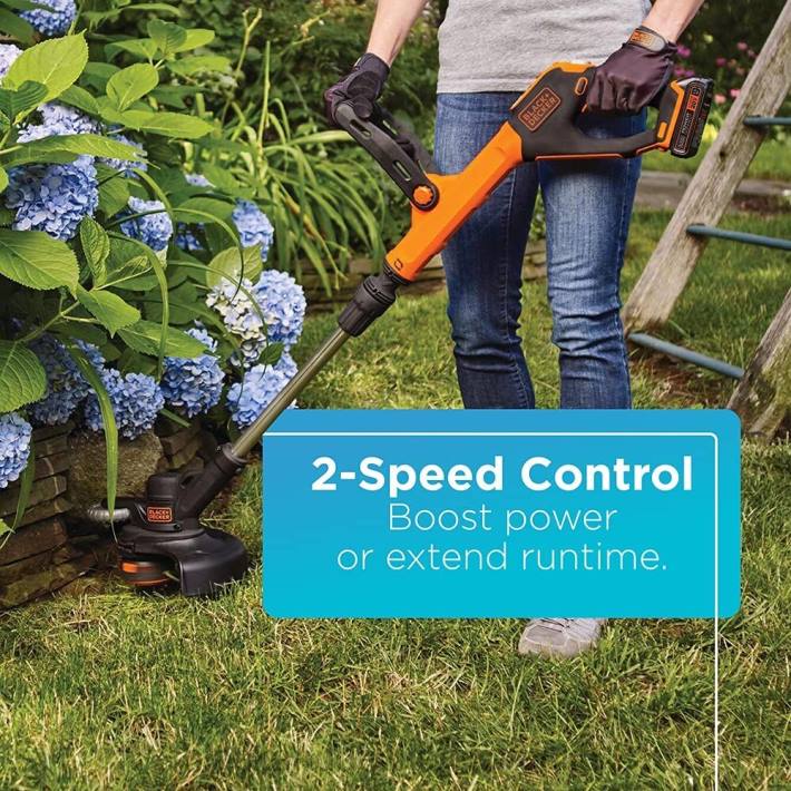 BLACK+DECKER 12-palčni obrezovalnik z vrvico maks. 20 V 8B2Z478 na prostem - Image 12