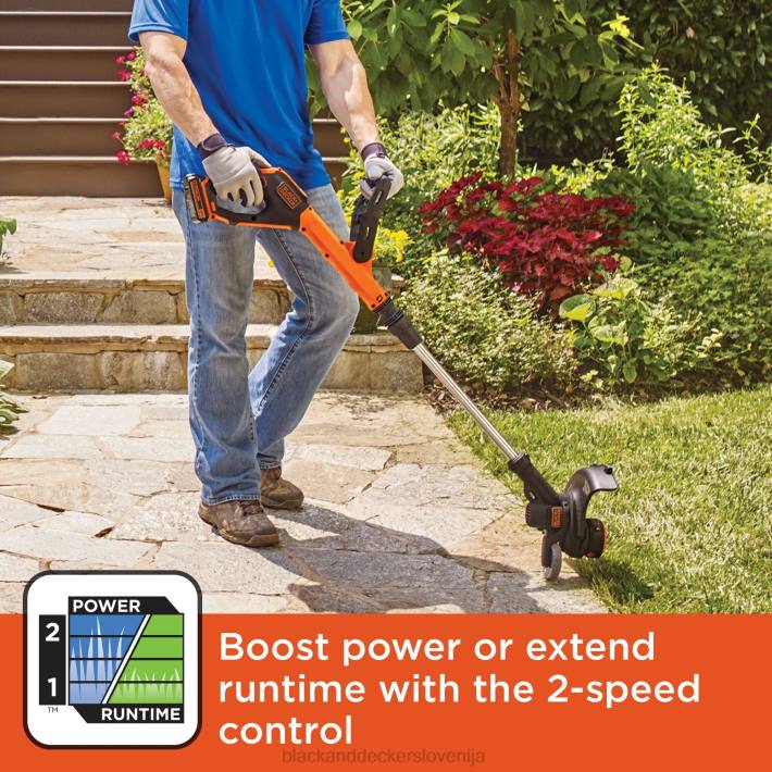 BLACK+DECKER 12-palčni obrezovalnik z vrvico maks. 20 V 8B2Z478 na prostem - Image 17