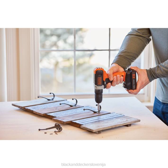 BLACK+DECKER 20 V max brezžično 3/8 v kompletu vijačnika (1) litij-ionska baterija s polnilnikom 8B2Z520 orodja - Image 4