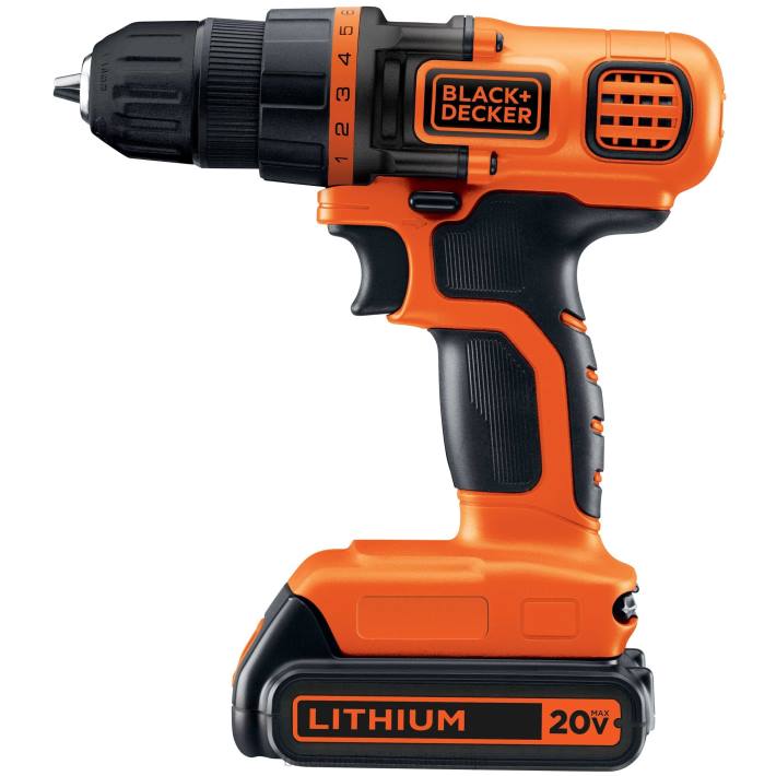 BLACK+DECKER 20 V max brezžično 3/8 v kompletu vijačnika (1) litij-ionska baterija s polnilnikom 8B2Z522 orodja - Image 2
