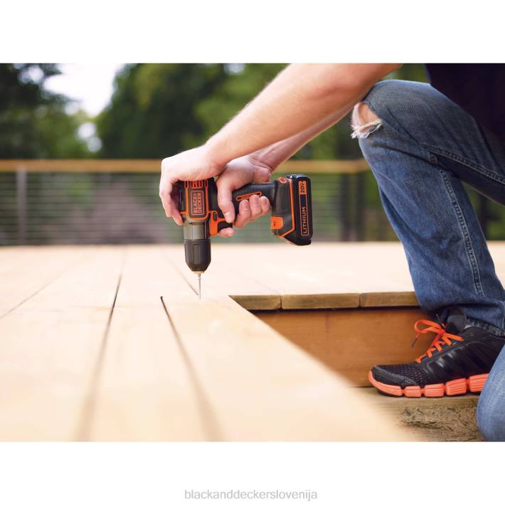 BLACK+DECKER 20 V max powerconnect 3/8 in. akumulatorski vrtalni vijačnik s kompletom za samodejno zaznavanje 8B2Z590 orodja - Image 1