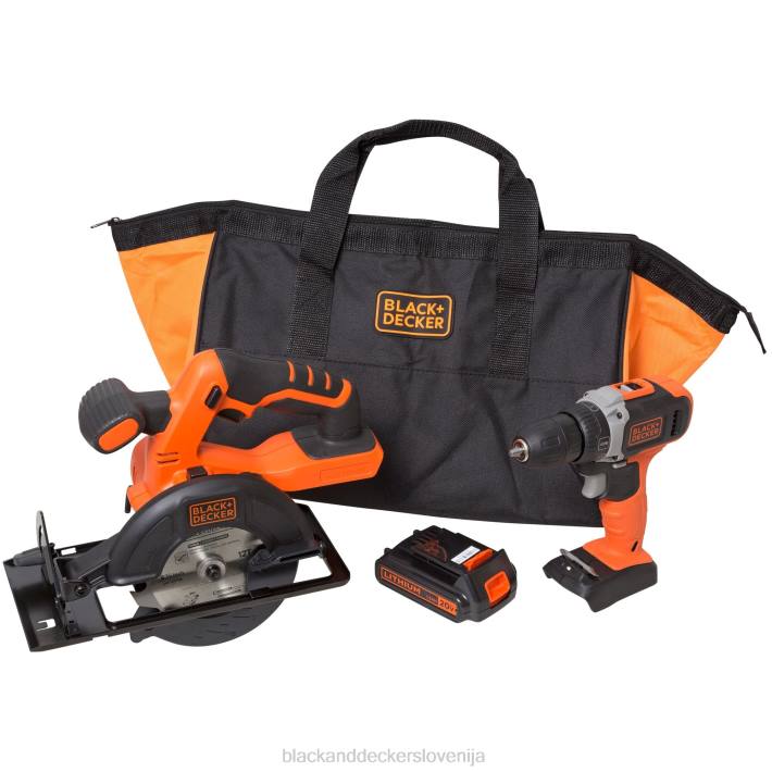 BLACK+DECKER 20 V max powerconnect akumulatorski kombinirani komplet za krožno žago vrtalnik/vijačnik 8B2Z539 orodja - Image 3
