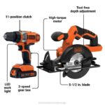 BLACK+DECKER 20 V max powerconnect akumulatorski kombinirani komplet za krožno žago vrtalnik/vijačnik 8B2Z539 orodja - Image 4