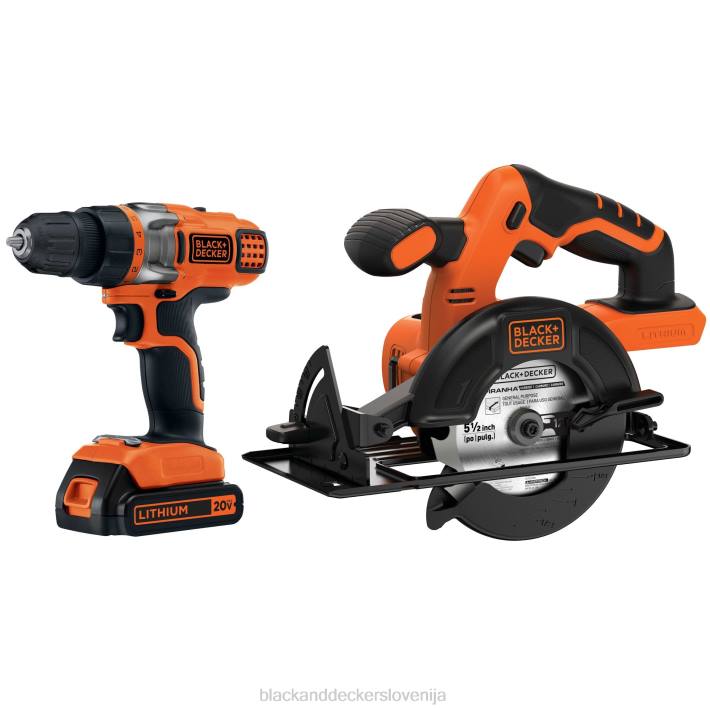BLACK+DECKER 20 V max powerconnect akumulatorski kombinirani komplet za krožno žago vrtalnik/vijačnik 8B2Z539 orodja - Image 9