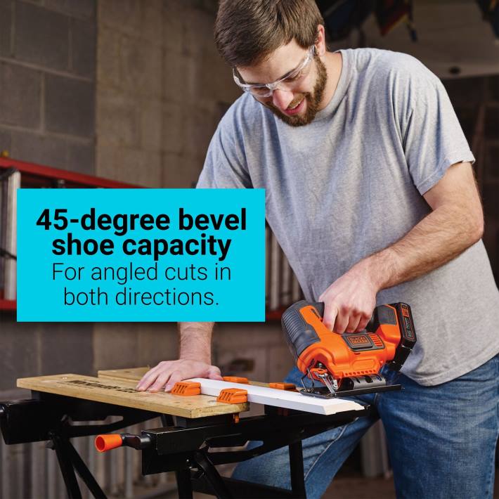BLACK+DECKER 20 V max powerconnect brezžična vbodna žaga (samo orodje) 8B2Z659 orodja - Image 7