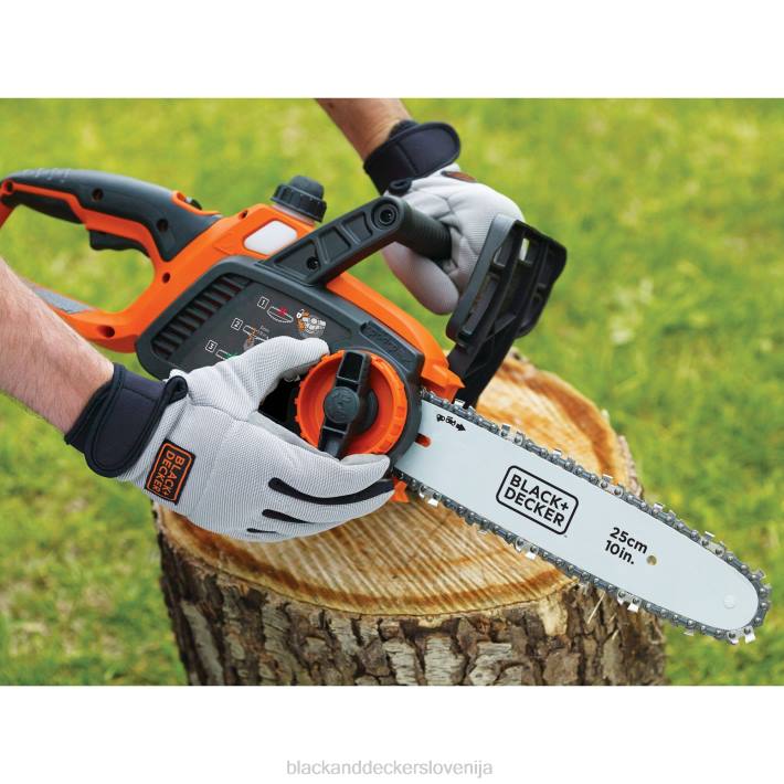 BLACK+DECKER 20v max komplet akumulatorske motorne žage 10-palčna 8B2Z388 na prostem - Image 6