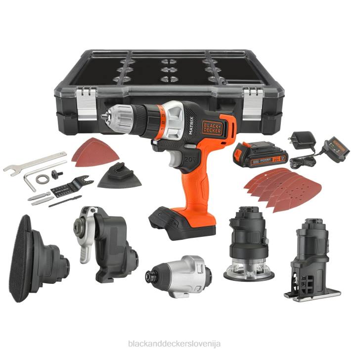 BLACK+DECKER 20v max matrix vrtalni komplet kombiniranega električnega orodja Set 6 orodij Garnitura brezžičnega orodja 8B2Z527 orodja - Image 2