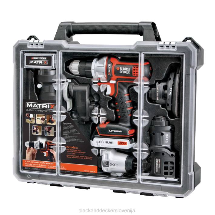 BLACK+DECKER 20v max matrix vrtalni komplet kombiniranega električnega orodja Set 6 orodij Garnitura brezžičnega orodja 8B2Z527 orodja - Image 13