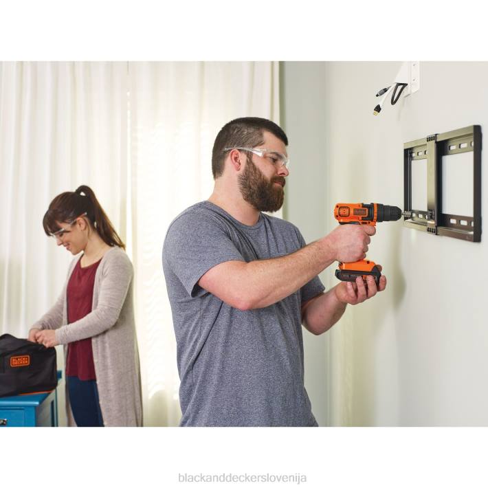 BLACK+DECKER 20v max powerconnect akumulatorski vrtalni vijačnik 44 kos. projektni komplet za dom 8B2Z549 orodja - Image 1
