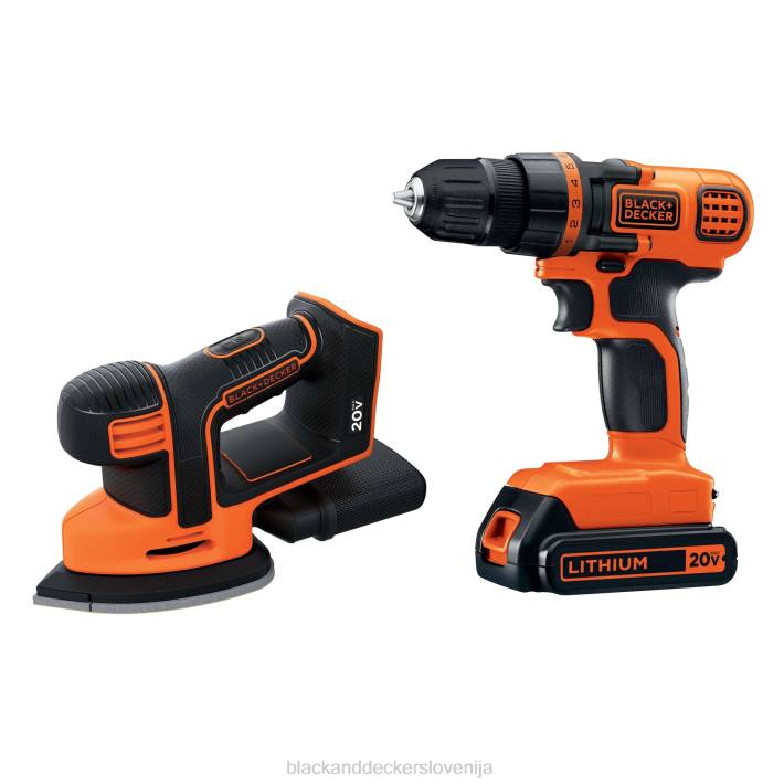 BLACK+DECKER 20v max powerconnect brezžični komplet za brušenje podrobnosti z miško in vrtalnikom 8B2Z543 orodja - Image 2