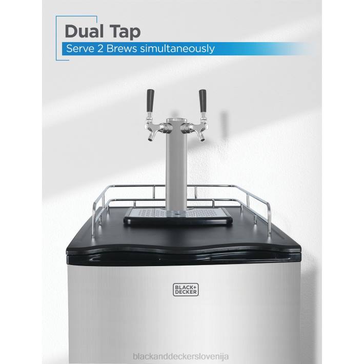 BLACK+DECKER 21,1 in. 6,1 cu. ft dvojni točilni sodek za pivo iz nerjavečega jekla 8B2Z459 na prostem - Image 2
