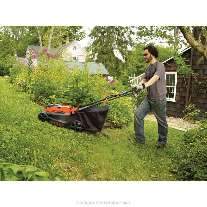 BLACK+DECKER 40v max akumulatorska kosilnica z baterijo in polnilcem priložena 8B2Z419 na prostem - Image 1