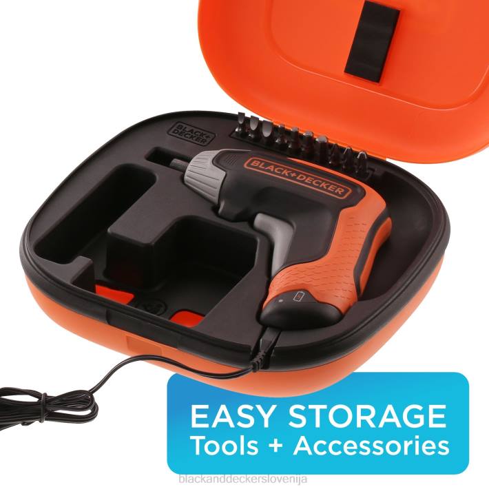 BLACK+DECKER 4v max akumulatorski vijačnik z 1-palčnimi nastavki za izvijač 8B2Z567 orodja - Image 5