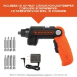 BLACK+DECKER 4v max akumulatorski vijačnik z led lučko 8B2Z565 orodja - Image 9