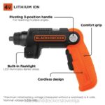 BLACK+DECKER 4v max akumulatorski vijačnik z led lučko 8B2Z565 orodja - Image 10
