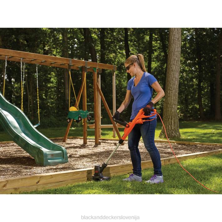 BLACK+DECKER 5,0 amperov 13" trimer z vrvico/robilnik 8B2Z490 na prostem - Image 2