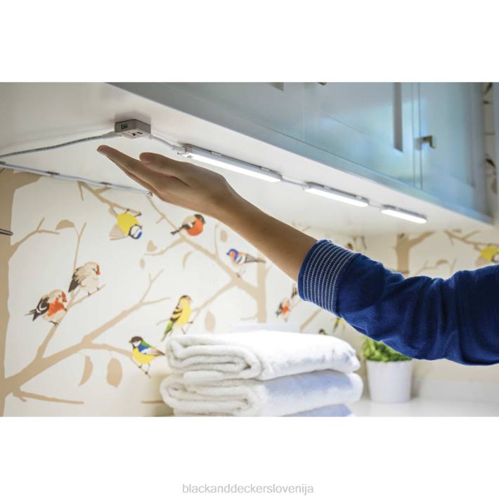 BLACK+DECKER 5-palični LED komplet za osvetlitev pod omarico 8B2Z712 orodja - Image 4