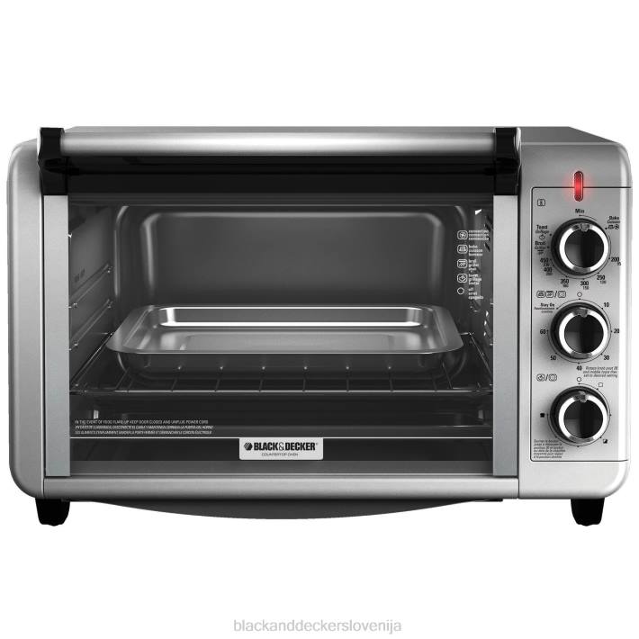 BLACK+DECKER 6-rezinska konvekcijska namizna pečica za opekač kruha, srebrna 8B2Z373 kuhinja - Image 2