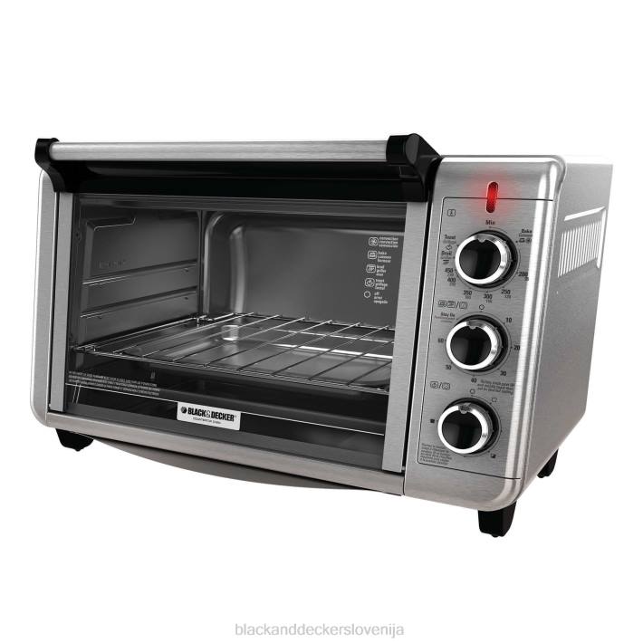 BLACK+DECKER 6-rezinska konvekcijska namizna pečica za opekač kruha, srebrna 8B2Z373 kuhinja - Image 3