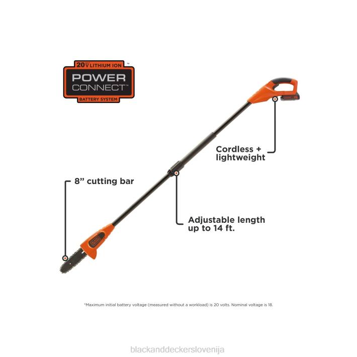 BLACK+DECKER 8-palčna akumulatorska žaga z največjo napetostjo 20 V 8B2Z395 na prostem - Image 9