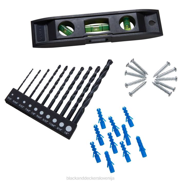 BLACK+DECKER 8v max akumulatorski vrtalnik 43 kos. projektni komplet za dekoracijo doma 8B2Z557 orodja - Image 3
