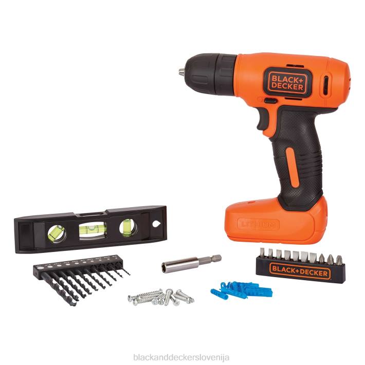 BLACK+DECKER 8v max akumulatorski vrtalnik 43 kos. projektni komplet za dekoracijo doma 8B2Z557 orodja - Image 4