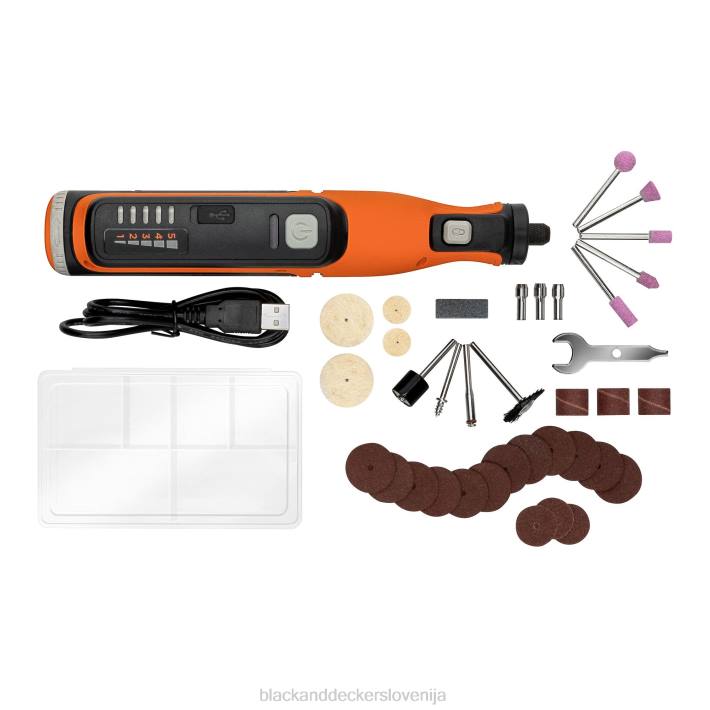 BLACK+DECKER 8v max akumulatorsko rotacijsko orodje s 35-delnim kompletom pribora 8B2Z678 orodja - Image 2