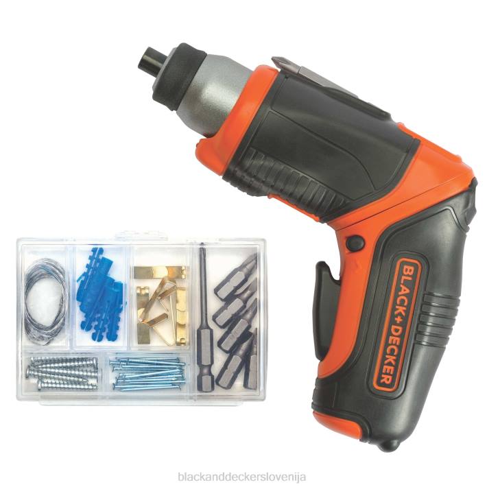 BLACK+DECKER Akumulatorski vijačnik 4v max s kompletom za obešanje slik 8B2Z564 orodja - Image 6