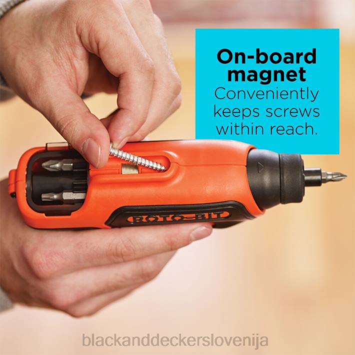 BLACK+DECKER Akumulatorski vijačnik 4v max s prostorom za nastavke 8B2Z560 orodja - Image 12