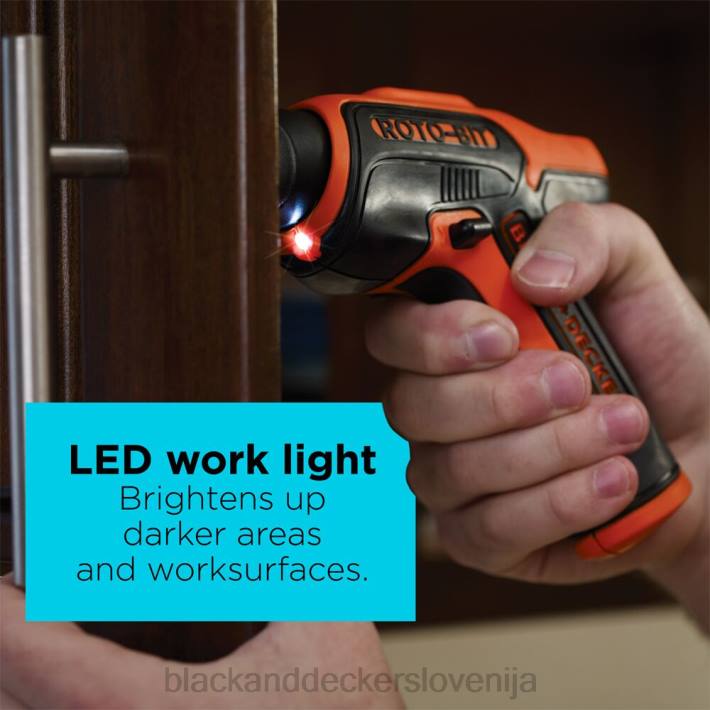 BLACK+DECKER Akumulatorski vijačnik 4v max s prostorom za nastavke 8B2Z560 orodja - Image 13