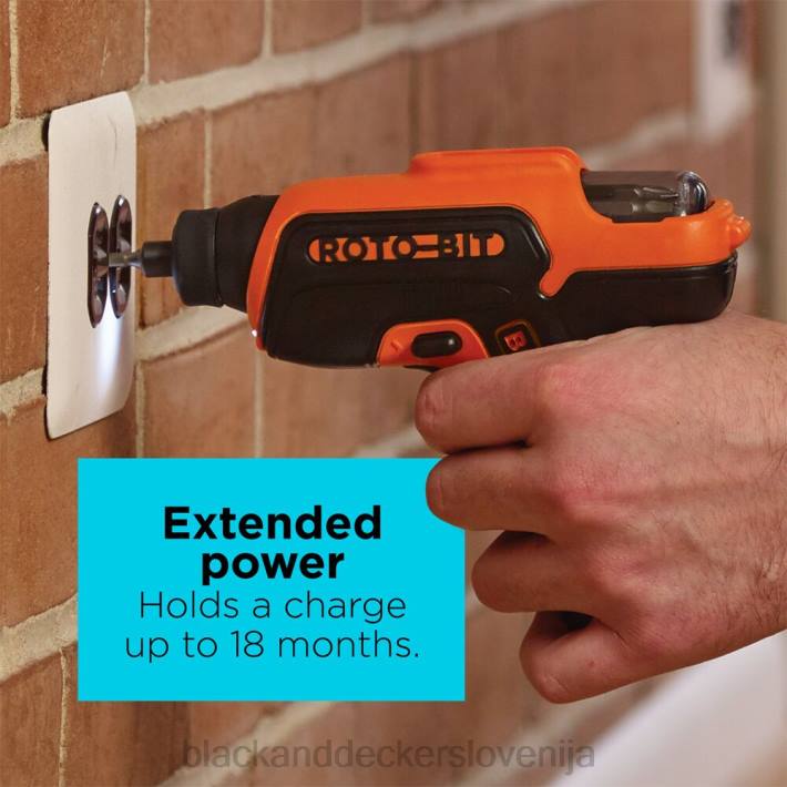 BLACK+DECKER Akumulatorski vijačnik 4v max s prostorom za nastavke 8B2Z560 orodja - Image 14