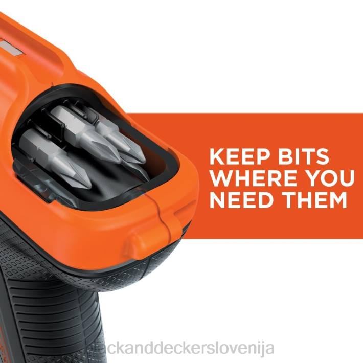 BLACK+DECKER Akumulatorski vijačnik 4v max s prostorom za nastavke 8B2Z560 orodja - Image 16