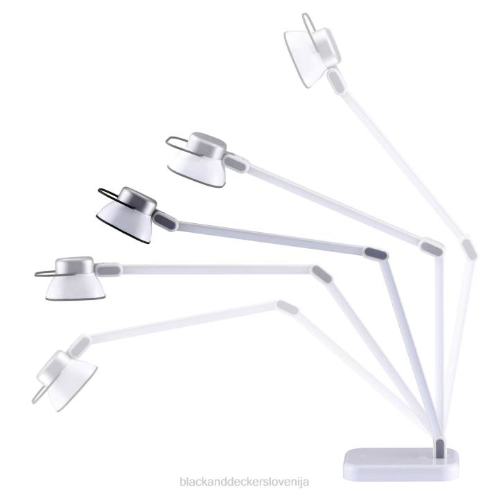 BLACK+DECKER bela namizna led svetilka z dvojno roko elate 8B2Z692 orodja - Image 2