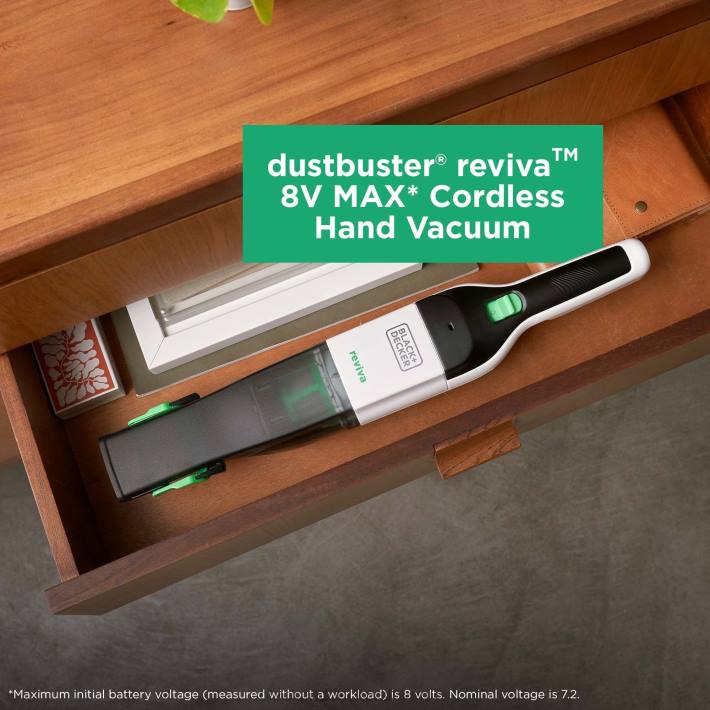 BLACK+DECKER brezžični ročni sesalnik reviva 8v max s polnilnim filtrom in krtačnim orodjem za reže 8B2Z10 čiščenje - Image 16