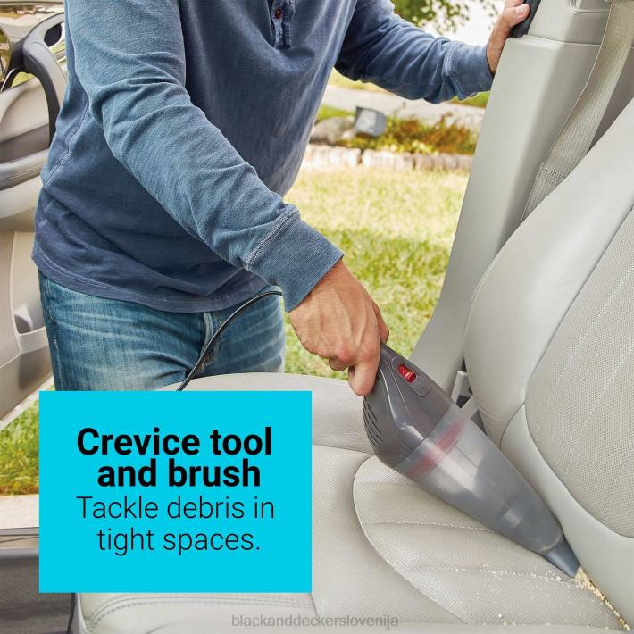 BLACK+DECKER dustbuster 12v max dc quickclean car ročni sesalnik siv 8B2Z51 čiščenje - Image 13