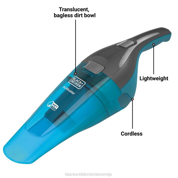 BLACK+DECKER dustbuster quickclean brezžični mokro/suhi ročni sesalnik turkizna 8B2Z61 čiščenje - Image 8