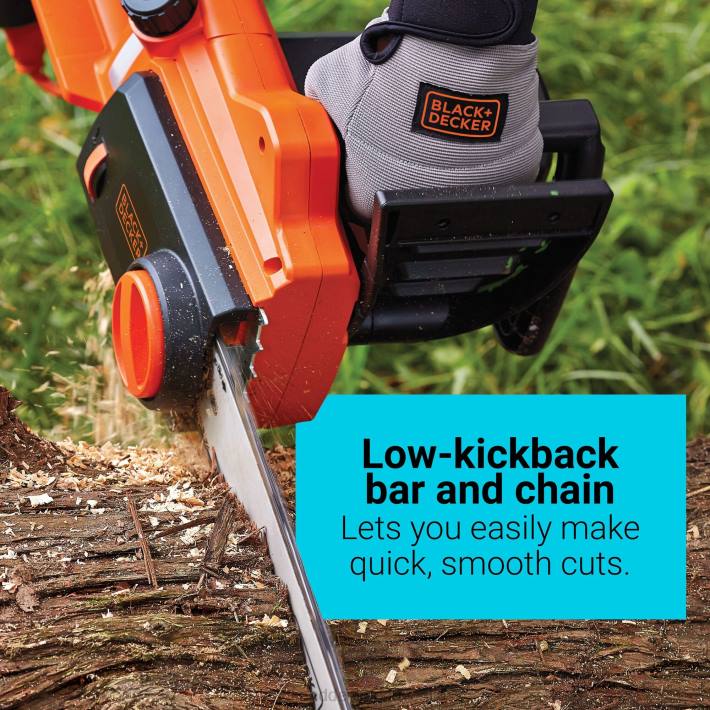 BLACK+DECKER električna motorna žaga 16-palčna 12-amp 8B2Z393 na prostem - Image 5