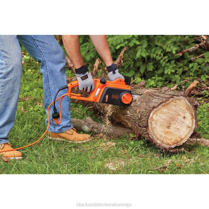 BLACK+DECKER električna motorna žaga 16-palčna 12-amp 8B2Z393 na prostem - Image 9