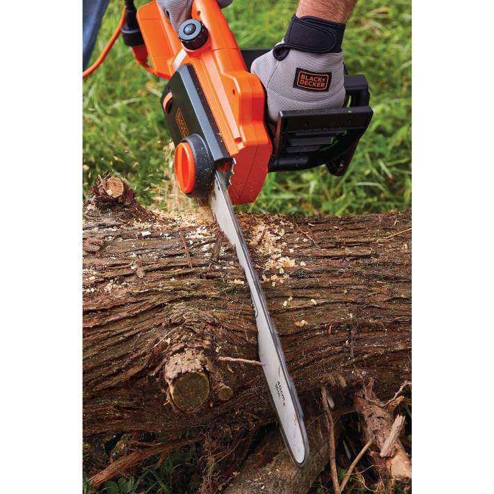 BLACK+DECKER električna motorna žaga 16-palčna 12-amp 8B2Z393 na prostem - Image 10