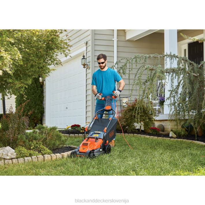 BLACK+DECKER električna vrtna kosilnica 10-amp 15-palčna na kabel 8B2Z427 na prostem - Image 15