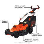 BLACK+DECKER električna vrtna kosilnica 10-amp 15-palčna na kabel 8B2Z427 na prostem - Image 8