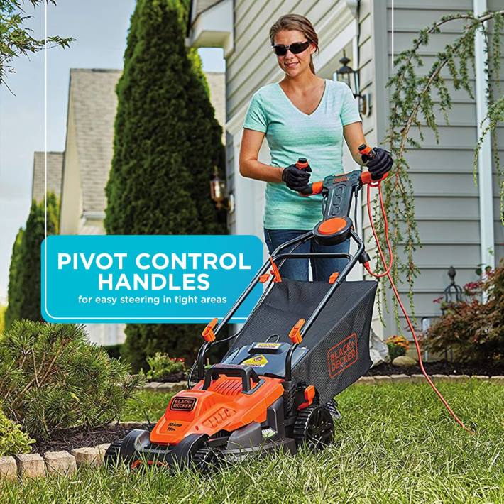 BLACK+DECKER električna vrtna kosilnica 10-amp 15-palčna na kabel 8B2Z427 na prostem - Image 10