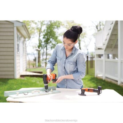 BLACK+DECKER gopak 12v max akumulatorski vrtalnik s 4 orodji kombinirani komplet 8B2Z586 orodja