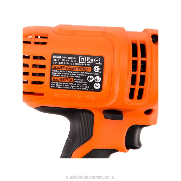 BLACK+DECKER kabelski vrtalnik 5,5-amp 3/8-palčni 8B2Z571 orodja - Image 4