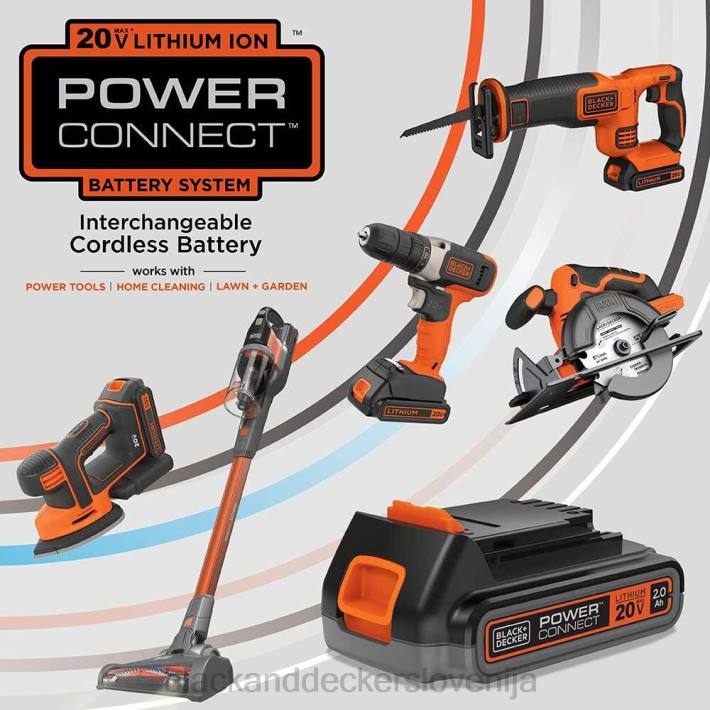 BLACK+DECKER Kombinirani komplet električnih orodij z največ 20 V Komplet brezžičnega električnega orodja s 4 orodji z 2 baterijama in polnilnikom 8B2Z544 orodja - Image 12