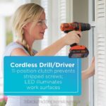 BLACK+DECKER Kombinirani komplet električnih orodij z največ 20 V Komplet brezžičnega električnega orodja s 4 orodji z 2 baterijama in polnilnikom 8B2Z544 orodja - Image 6