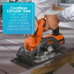 BLACK+DECKER Kombinirani komplet električnih orodij z največ 20 V Komplet brezžičnega električnega orodja s 4 orodji z 2 baterijama in polnilnikom 8B2Z544 orodja - Image 7