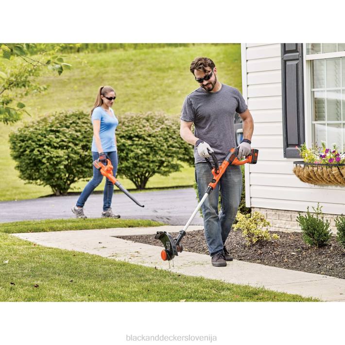 BLACK+DECKER Kombinirani komplet za prirezovanje/pometanje z litijevimi vrvicami največ 40 V 8B2Z441 na prostem - Image 1