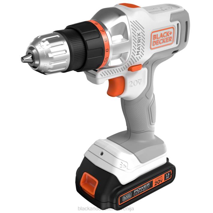 BLACK+DECKER Komplet akumulatorskih vrtalnih vijačnikov 20v max matrix bel 8B2Z585 orodja - Image 6