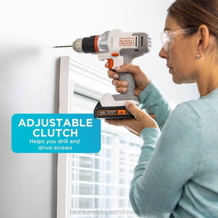 BLACK+DECKER Komplet akumulatorskih vrtalnih vijačnikov 20v max matrix bel 8B2Z585 orodja - Image 9